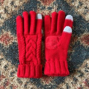 Medium Large Brooks Brothers Red Knit Touch Gloves